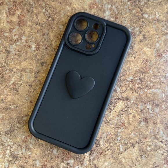 iPhone 14/15 Pro Max Case INS Stylish 3D Love Heart - Picture 1 of 3